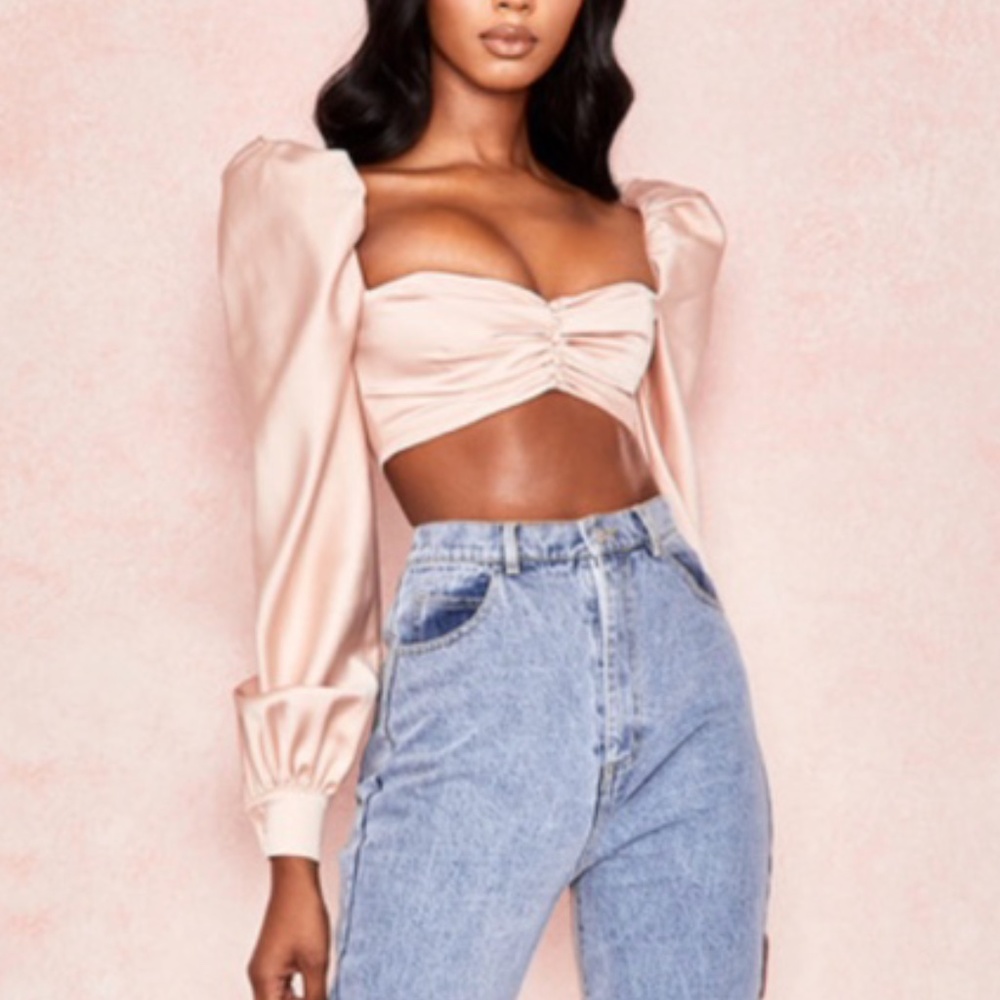 House of CB Jana Puff Sleeve Crop